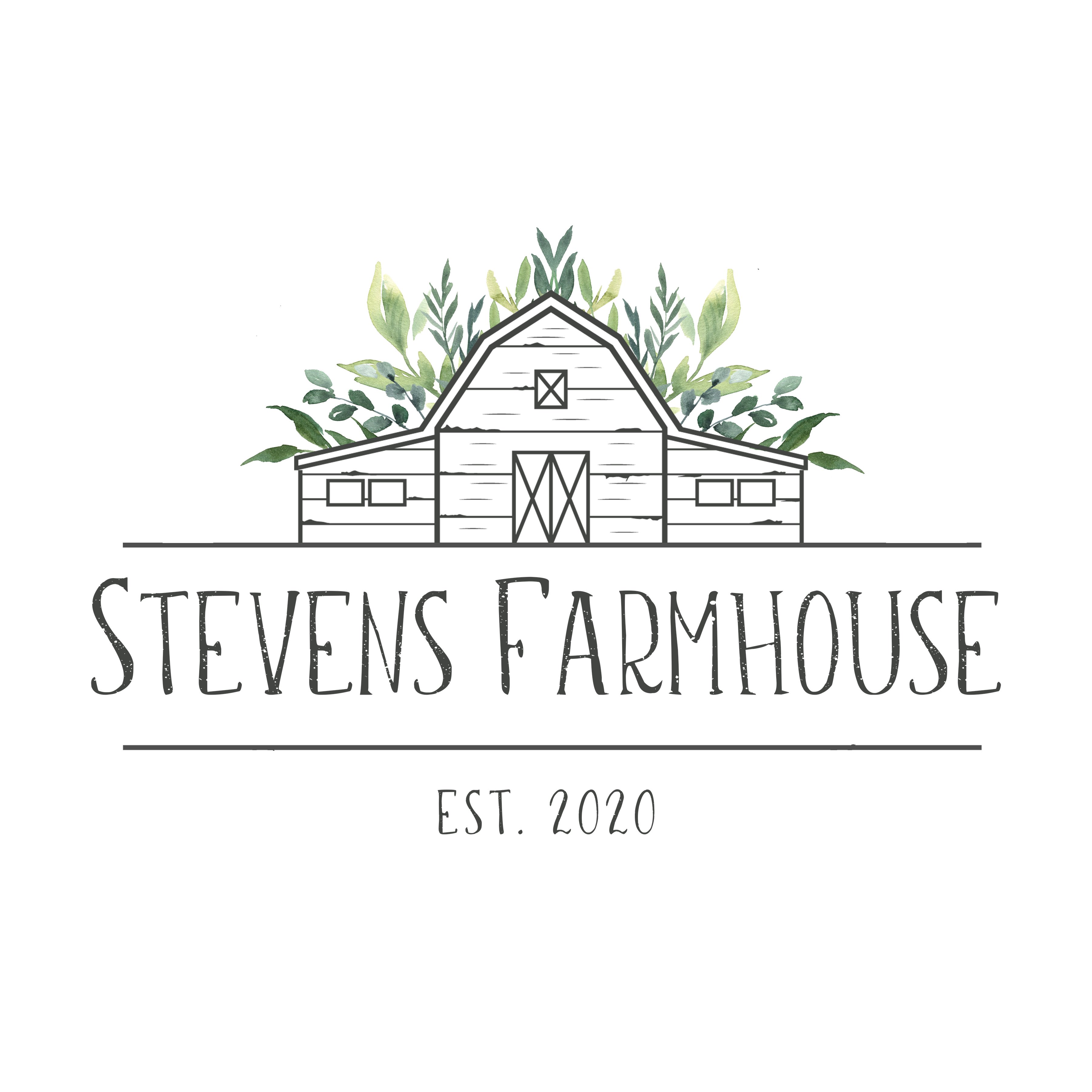 beautiful farmhouse merged with tree | Logo Template by LogoDesign.net